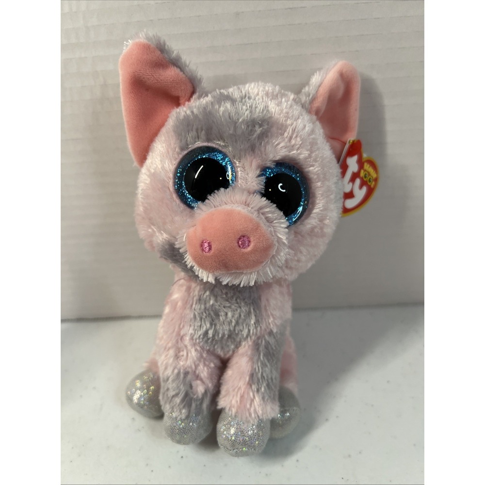 Ty Beanie Boos HAMBONE the Pink Pig‎ 6" Stuffed Animal Plush Toy